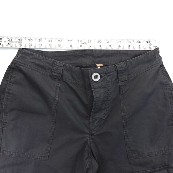 Free People Womens Cargo Pants Size 2 Black Mid Rise Cotton Straight - Picture 9 of 11